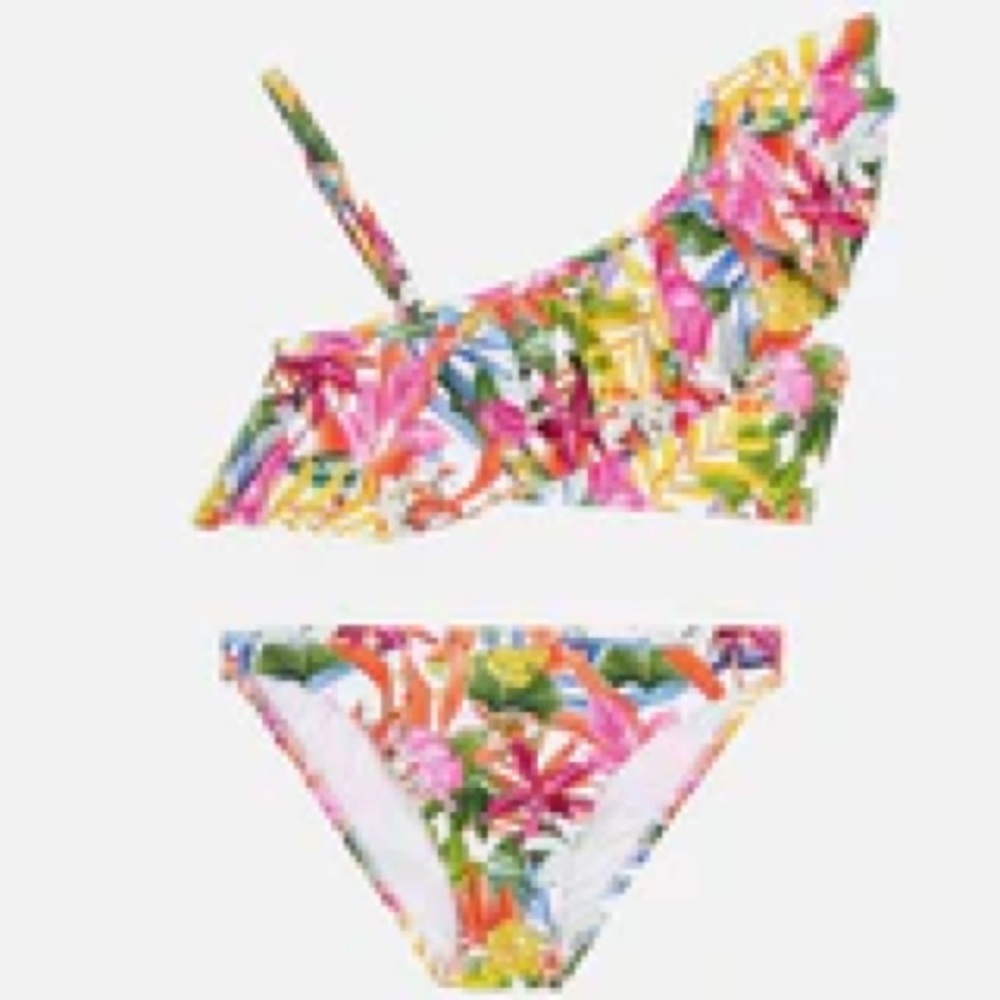 Mayoral mandarina two piece floral girls bikini